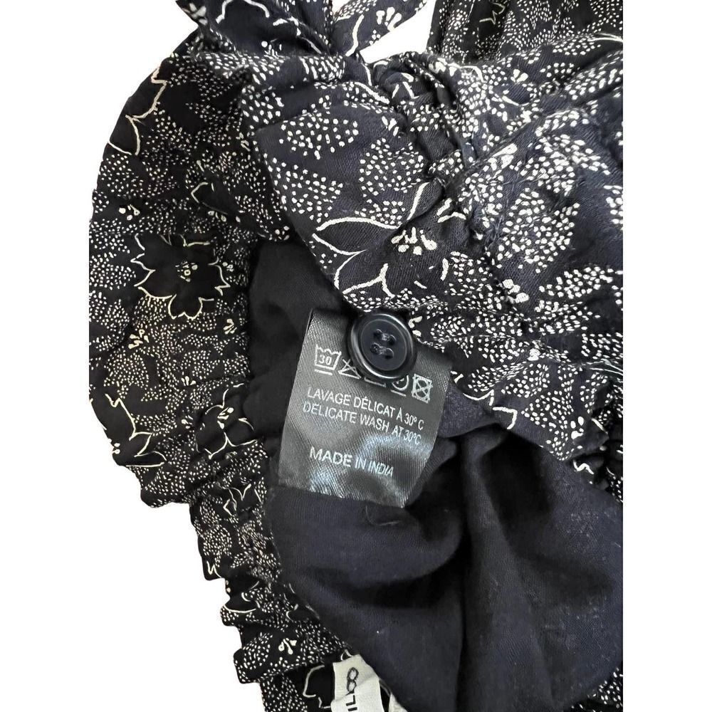 isabel Marant Etoile Pants 100% Cotton Black Floral Size 38 (FR), M (US) - Picture 8 of 12
